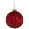 Northlight 4ct Red Swirls Glittered Christmas Ball Ornaments 3" (80mm)